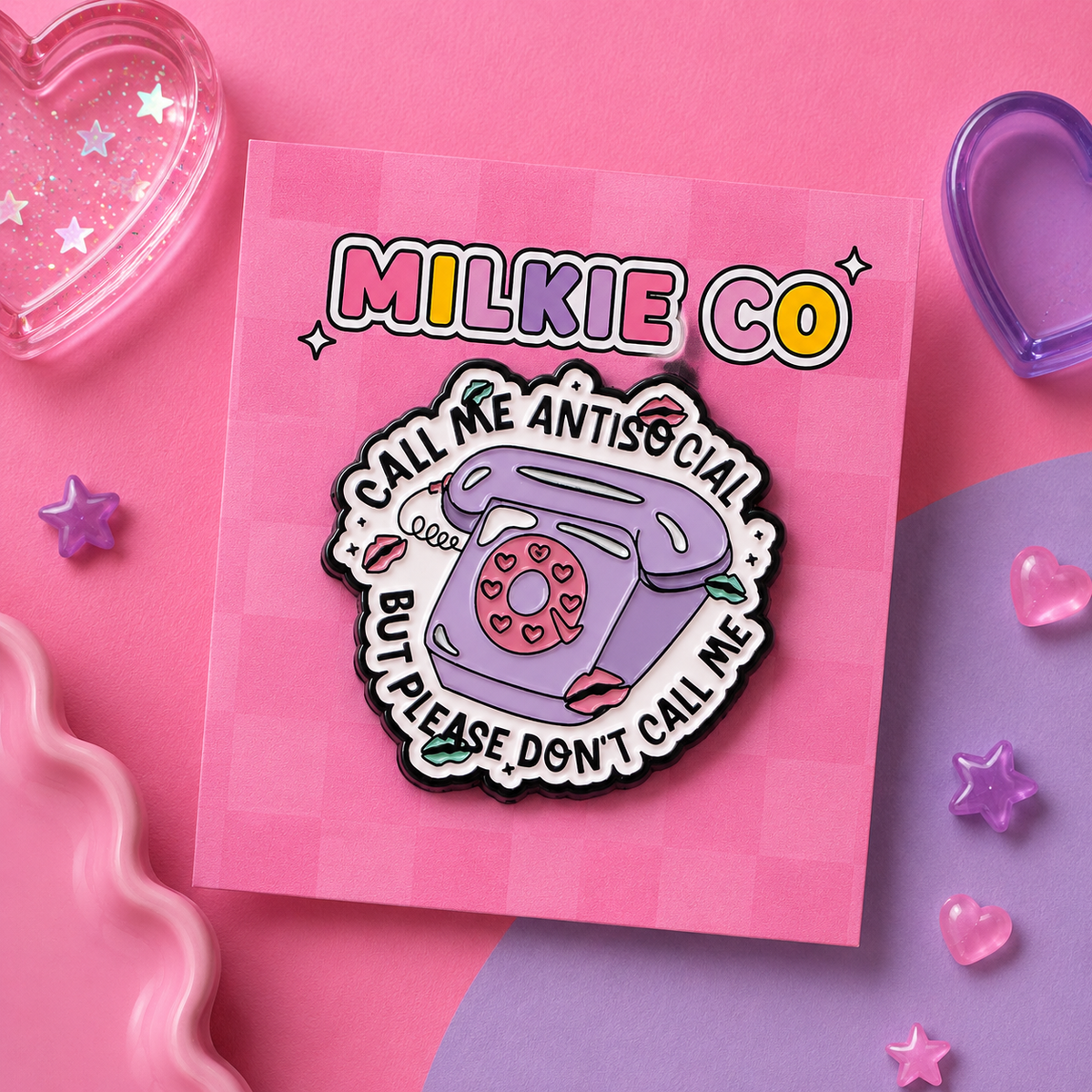 'Call me antisocial but..' Enamel Pin