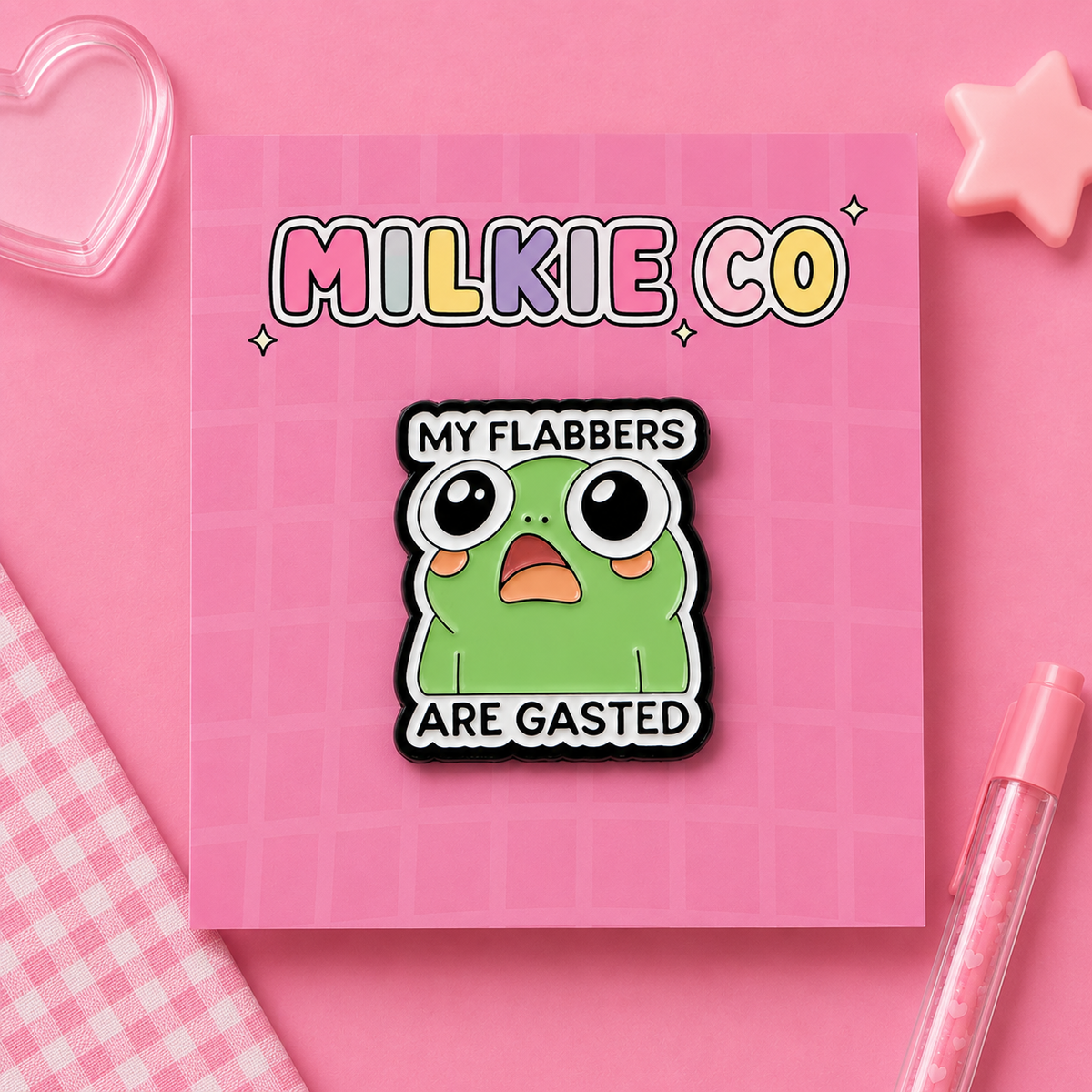 'My flabbers are gasted' Enamel Pin