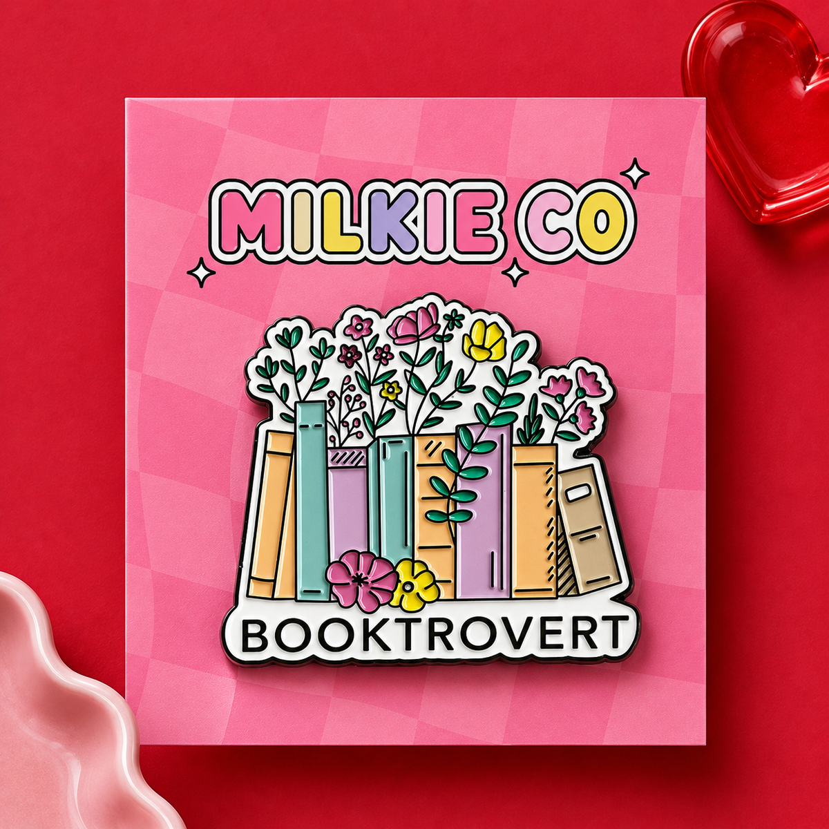 'Booktrovert' Enamel Pin