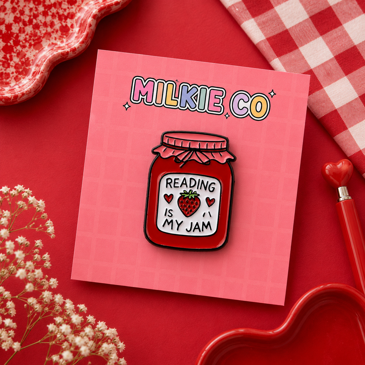 'Reading Is My Jam' Enamel Pin