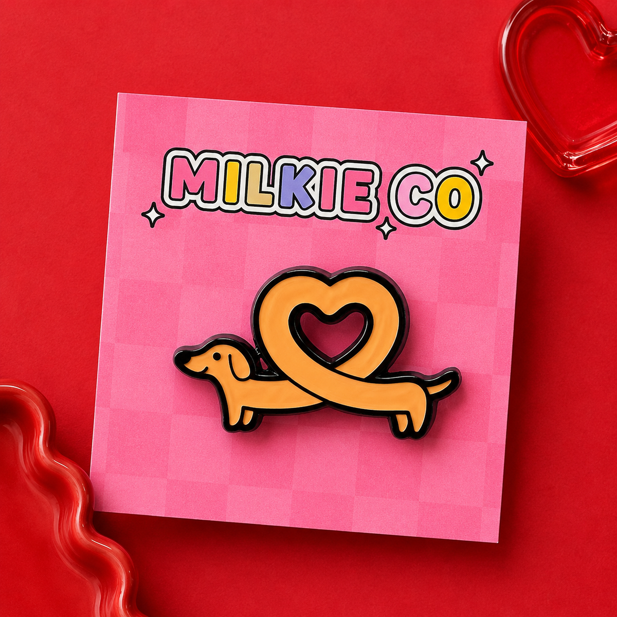 'Dachshund Heart' Enamel Pin