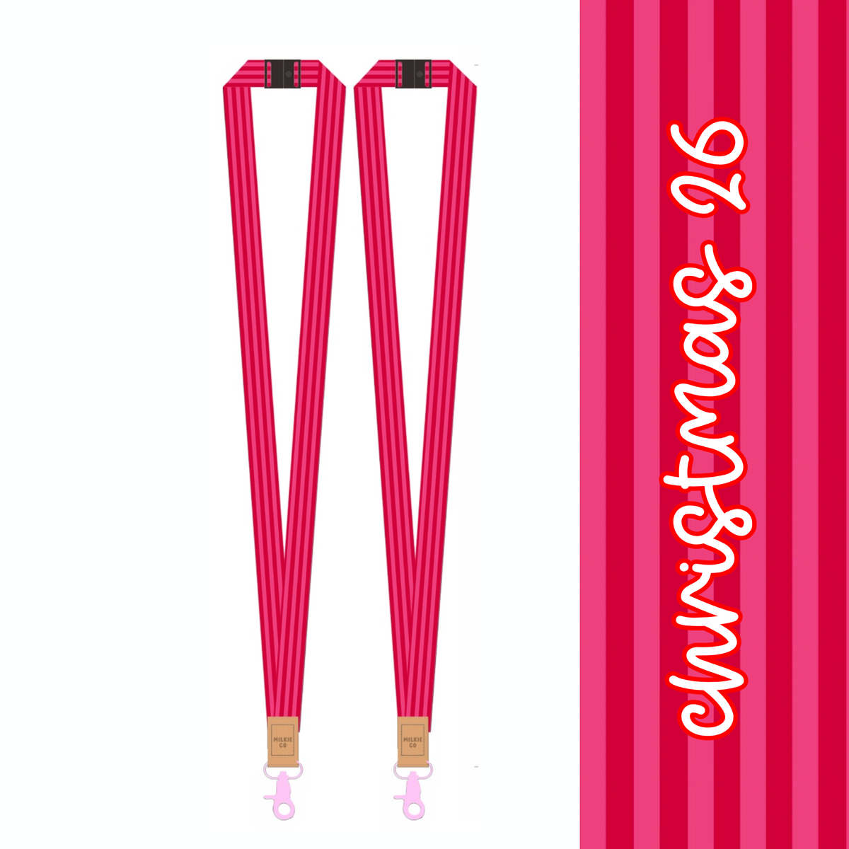 Candy Cane Fabric Lanyard [PRE-ORDER FOR EARLY OCT]