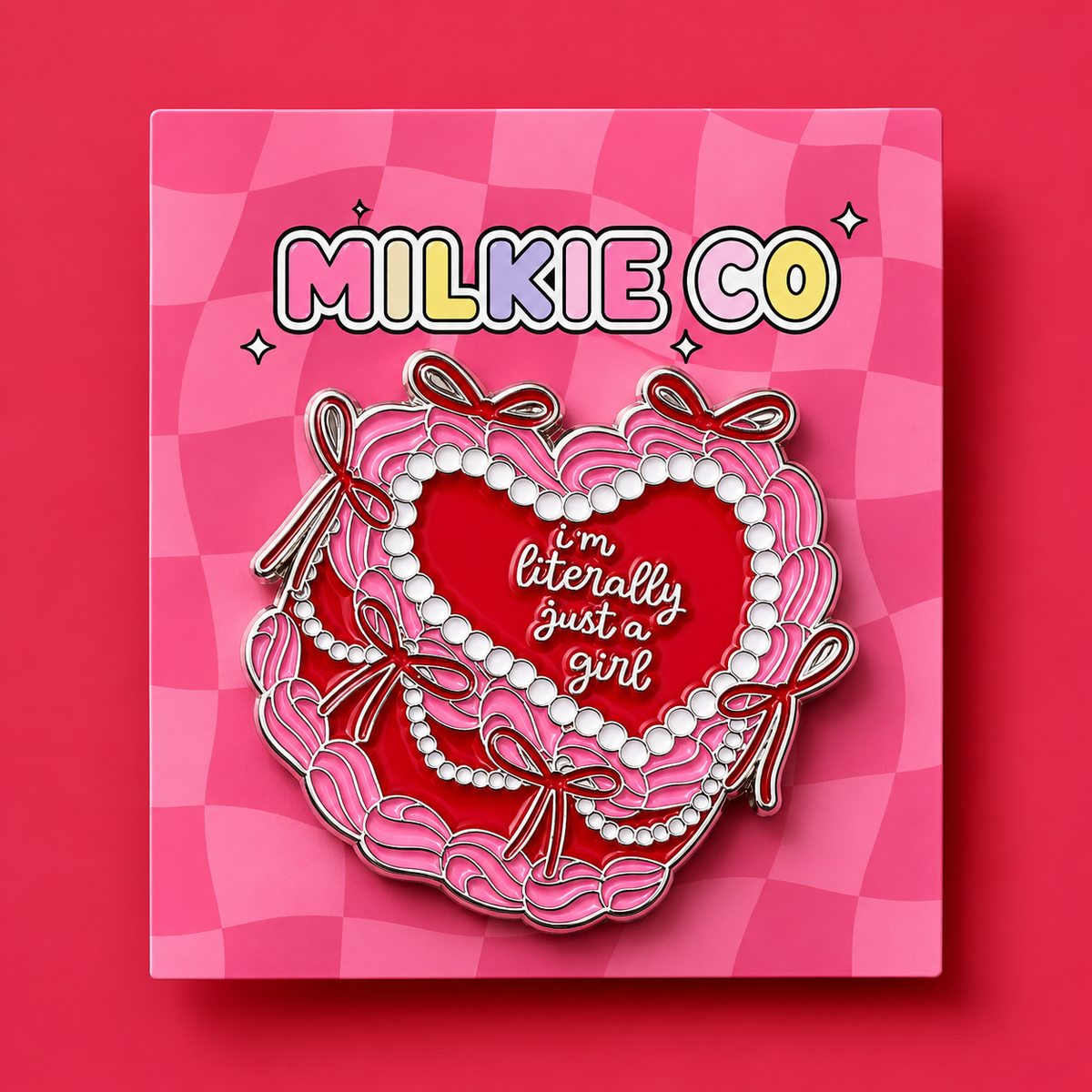 'Just a Girl Cake' Enamel Pin