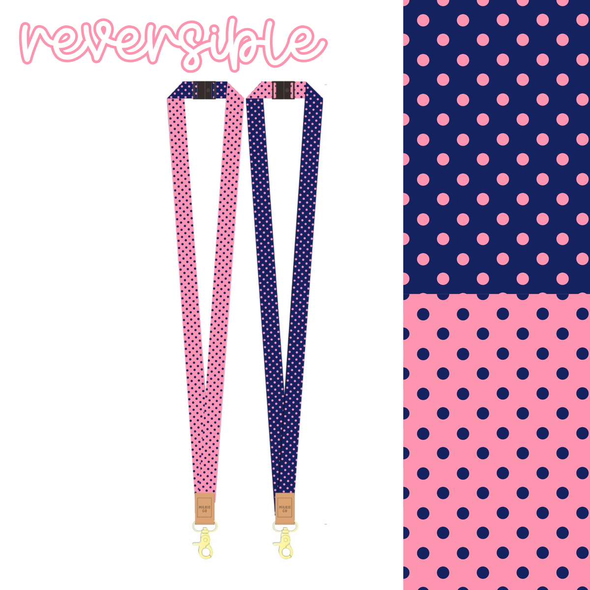 Blueberry Blush Fabric Lanyard [RESTOCK LATE SEPT]