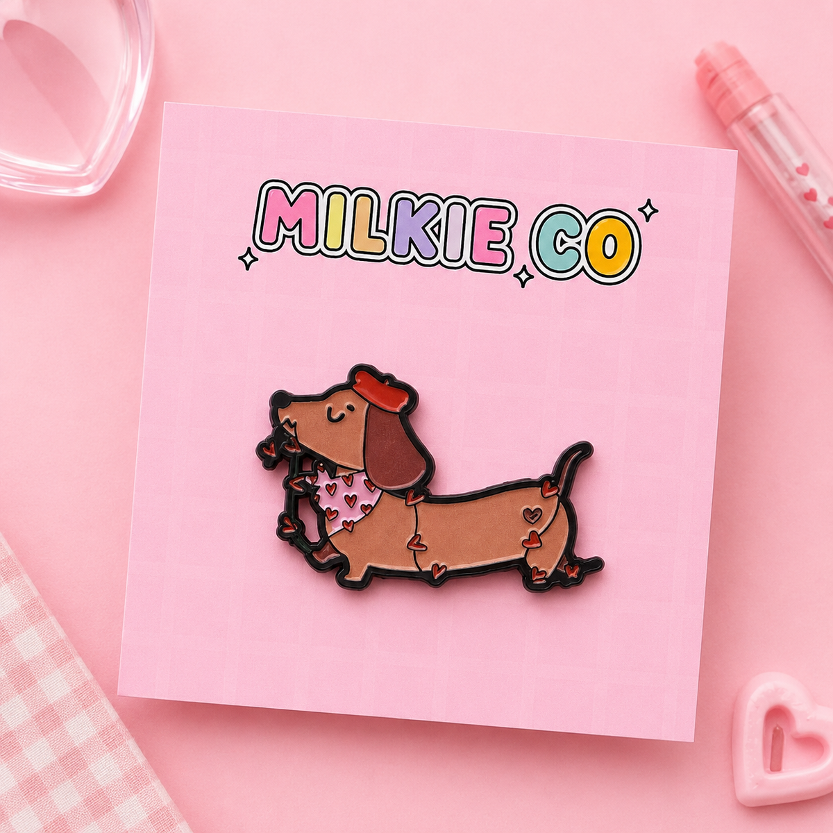 'Cute Dachshund' Enamel Pin
