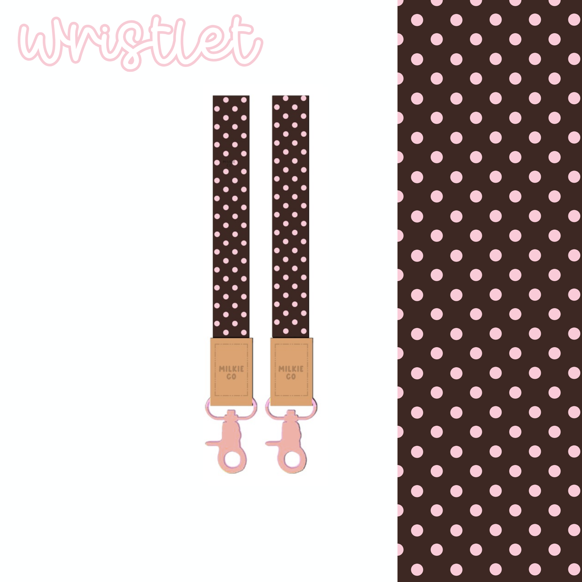*PRE-ORDER* Peony Mocha Fabric Wristlet (Restocking in 2-3 weeks)