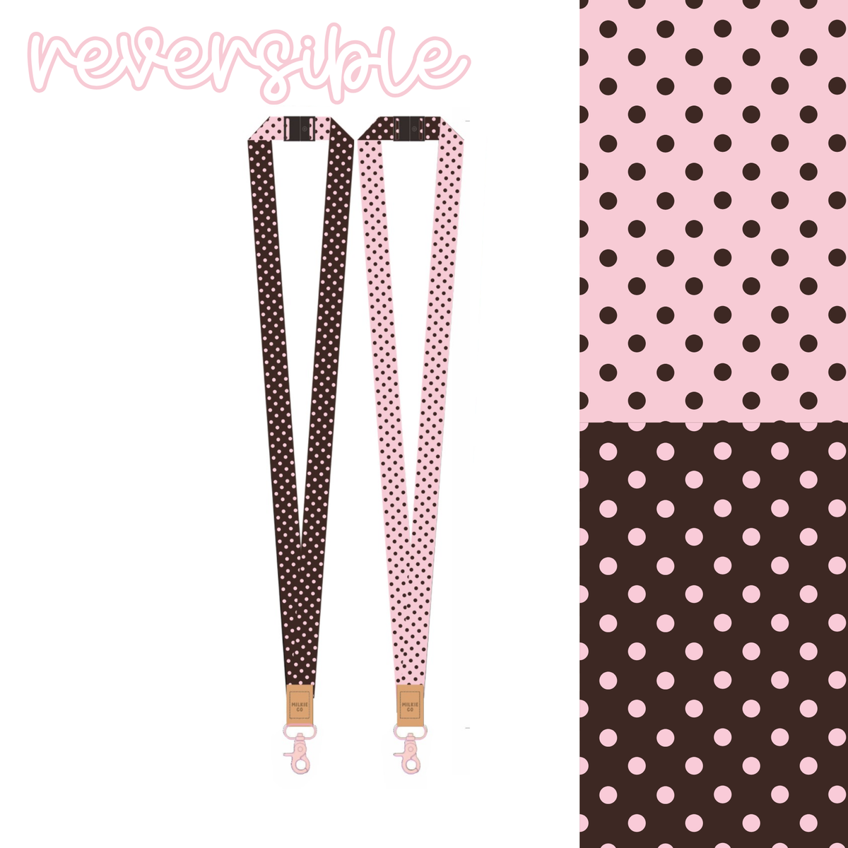 *PRE-ORDER* Peony Mocha Fabric Lanyard (Restocking in 2-3 weeks)
