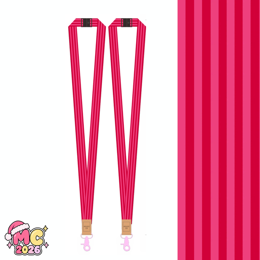 Candy Cane Fabric Lanyard