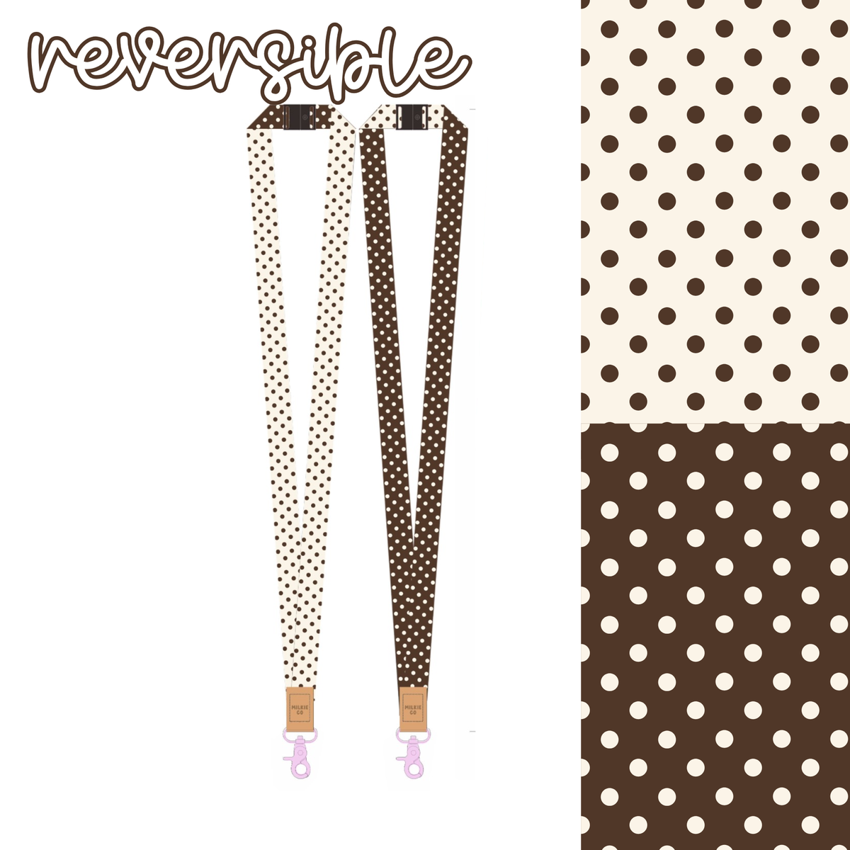 *PRE-ORDER* Cappucino Fabric Lanyard (Restocking in 2-3 weeks)