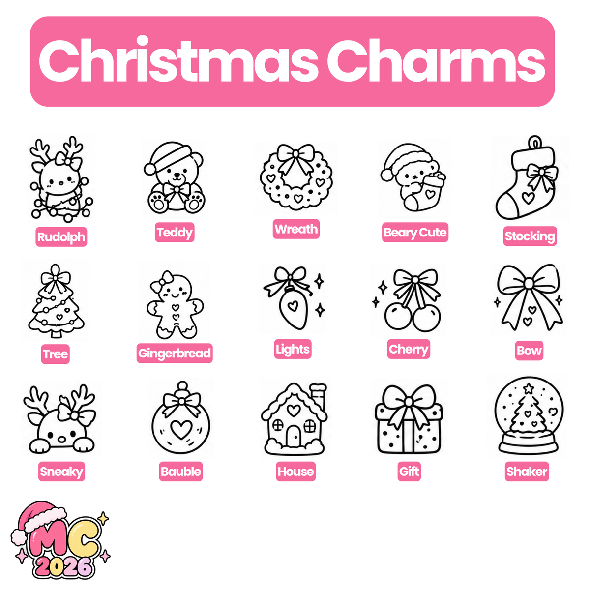 Pink Christmas Fabric Lanyard