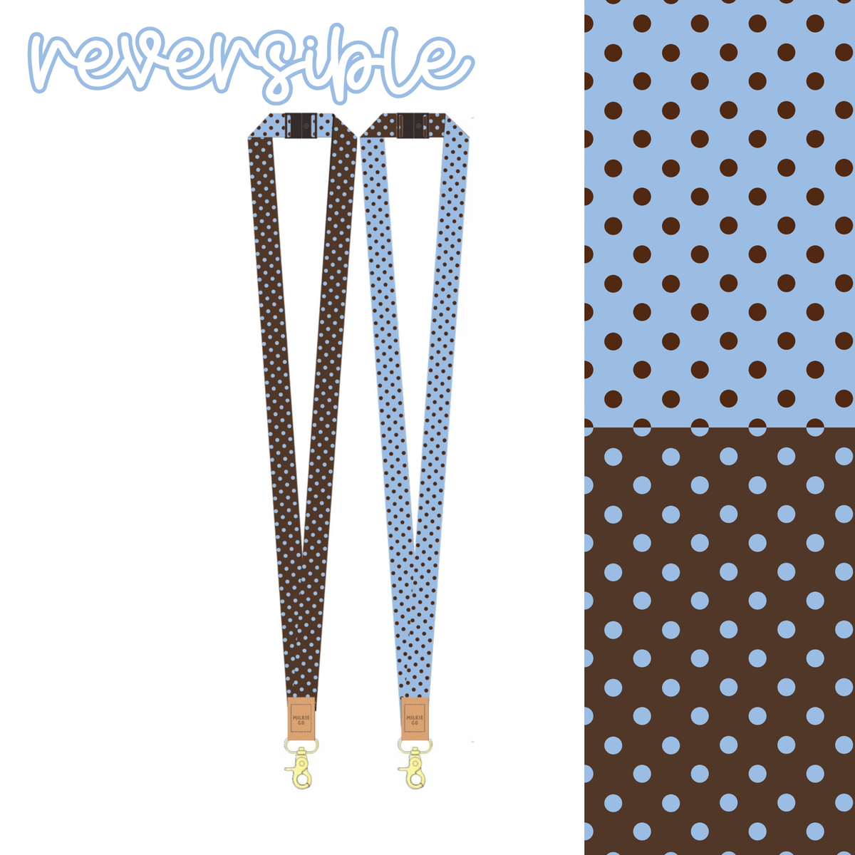 *PRE-ORDER* Blueberry Latte Fabric Lanyard (Restocking in 2-3 weeks)