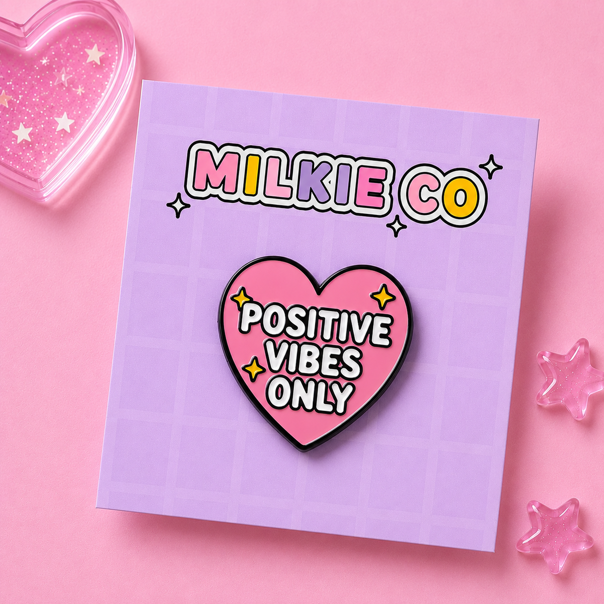 'Positive Vibes Only' Enamel Pin