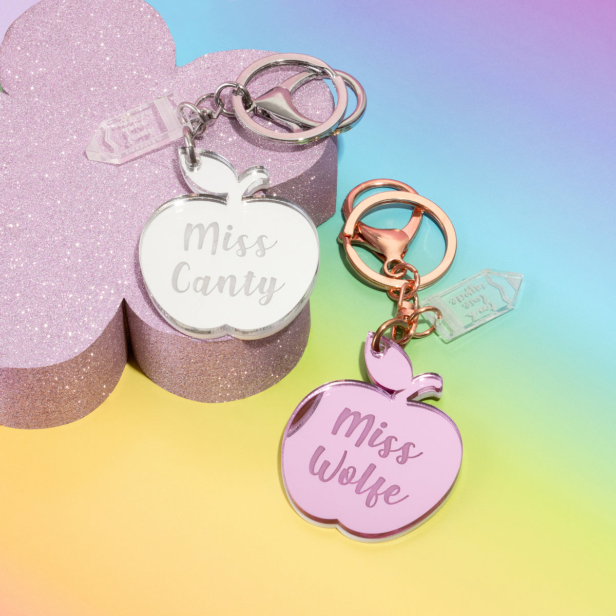 Personalised Apple Keychain