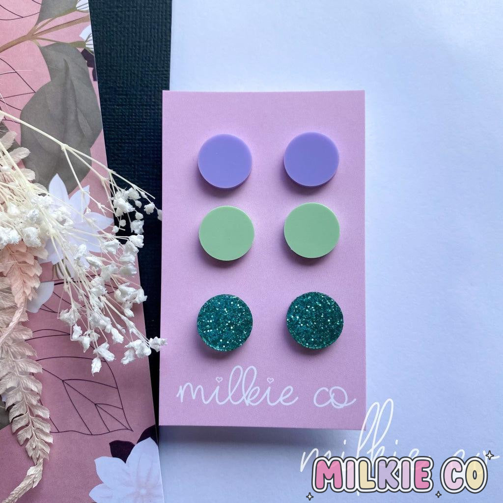 Ariel Trio Studs - Milkie Co
