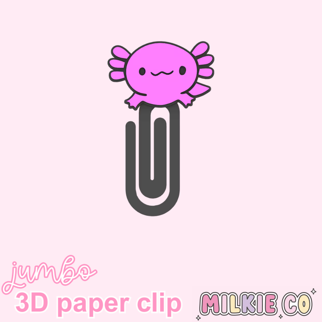 Axolotl Jumbo Paperclips