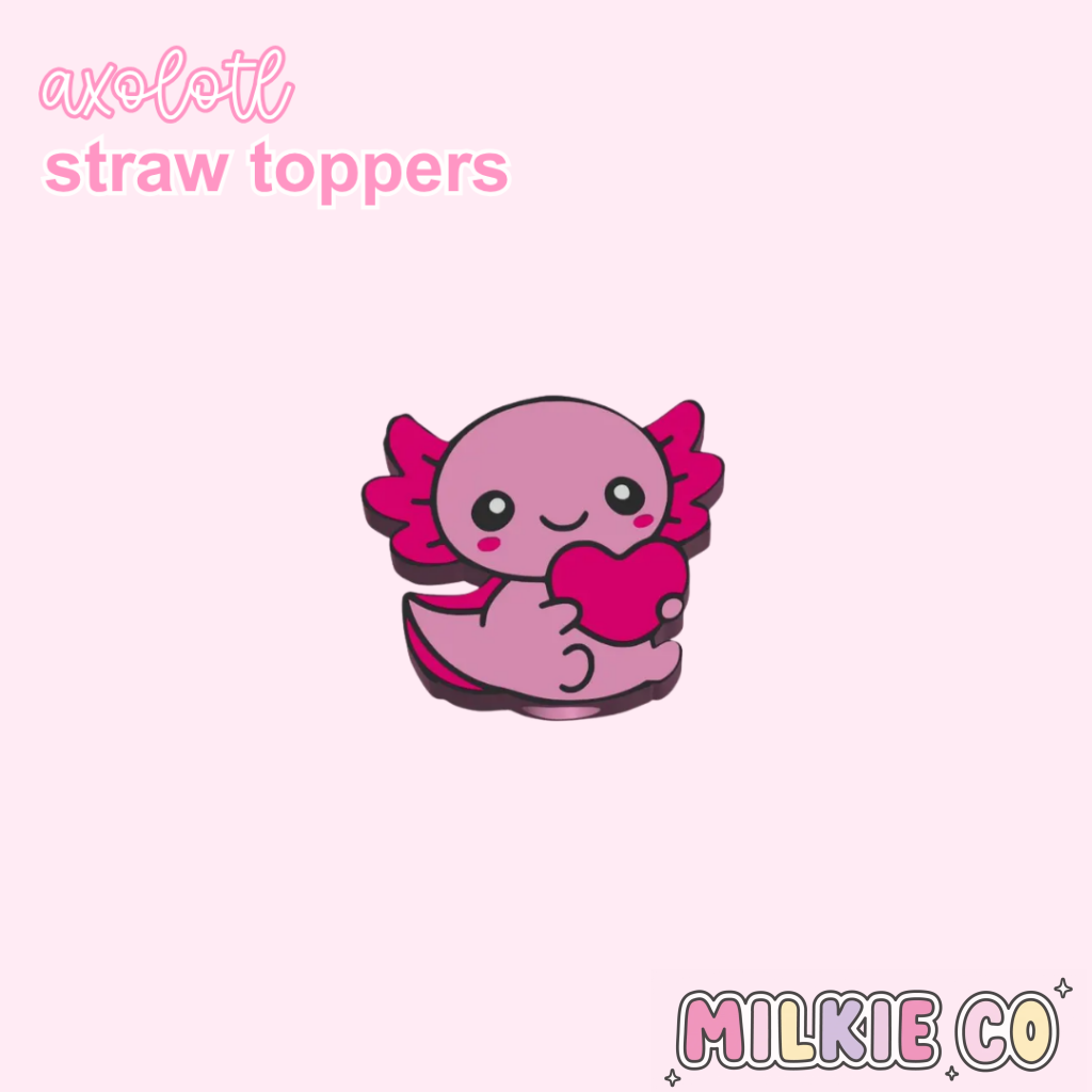 Axolotl Straw Topper