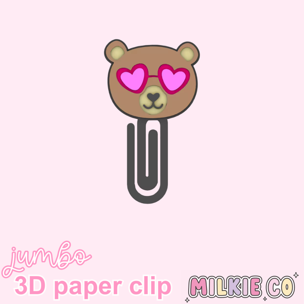 Beary Cute Jumbo Paperclips