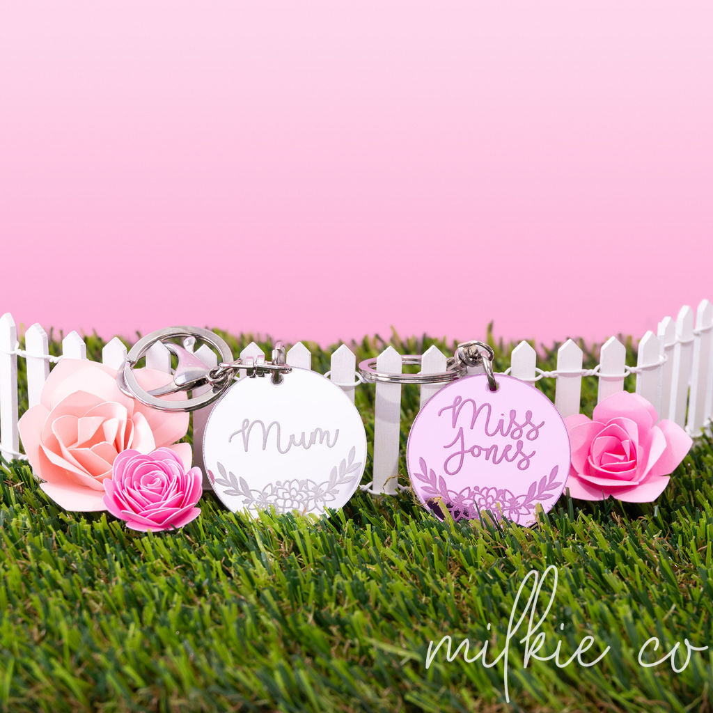Bloom Personalised Mirror Keychain All Products