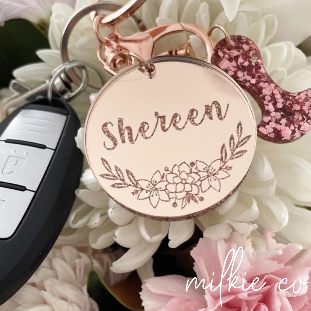 Bloom Personalised Mirror Keychain All Products