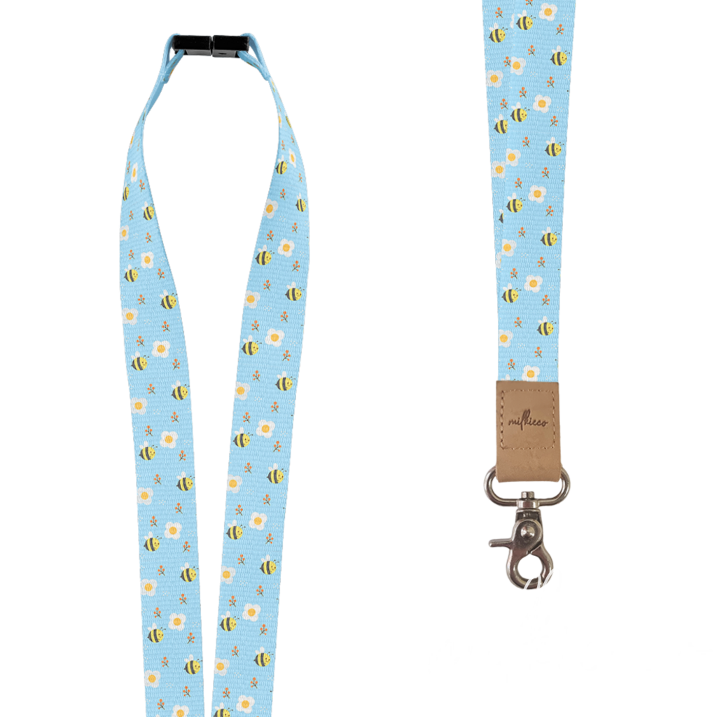 Blue Bee Fabric Lanyard All Products