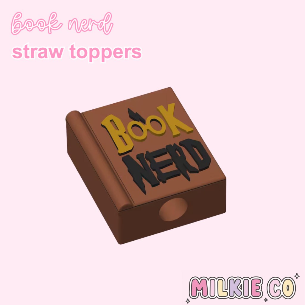 Book Nerd Straw Topper