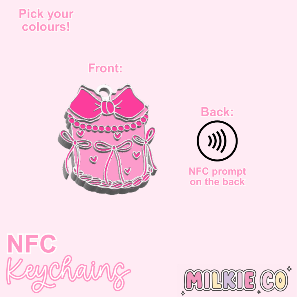 Bow Cake NFC Keychain All Products