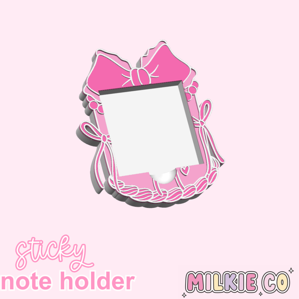 Bow Cake Sticky Note Holder