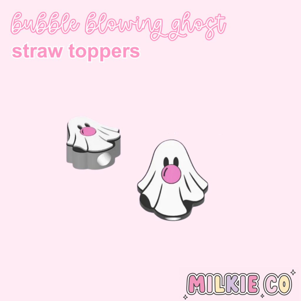 Bubble Blowing Ghost Straw Topper