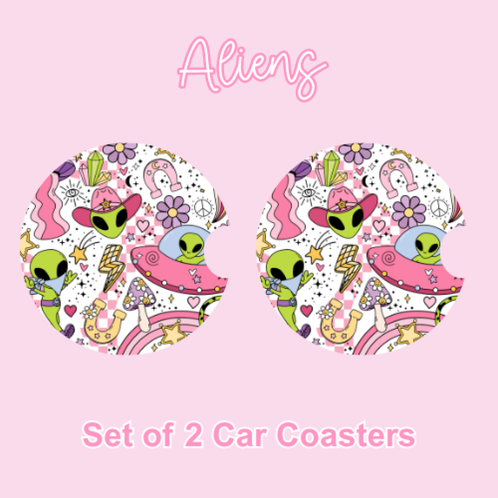 Car Coasters (2pcs) Aliens