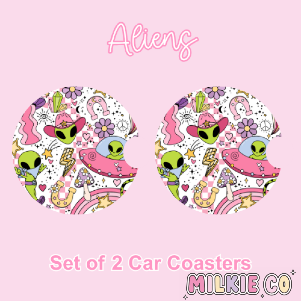 Car Coasters (2pcs) Aliens