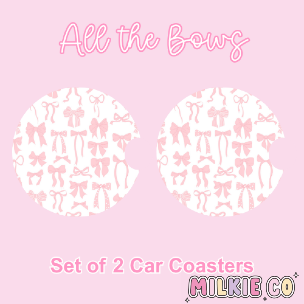 Car Coasters (2pcs) All the Bows