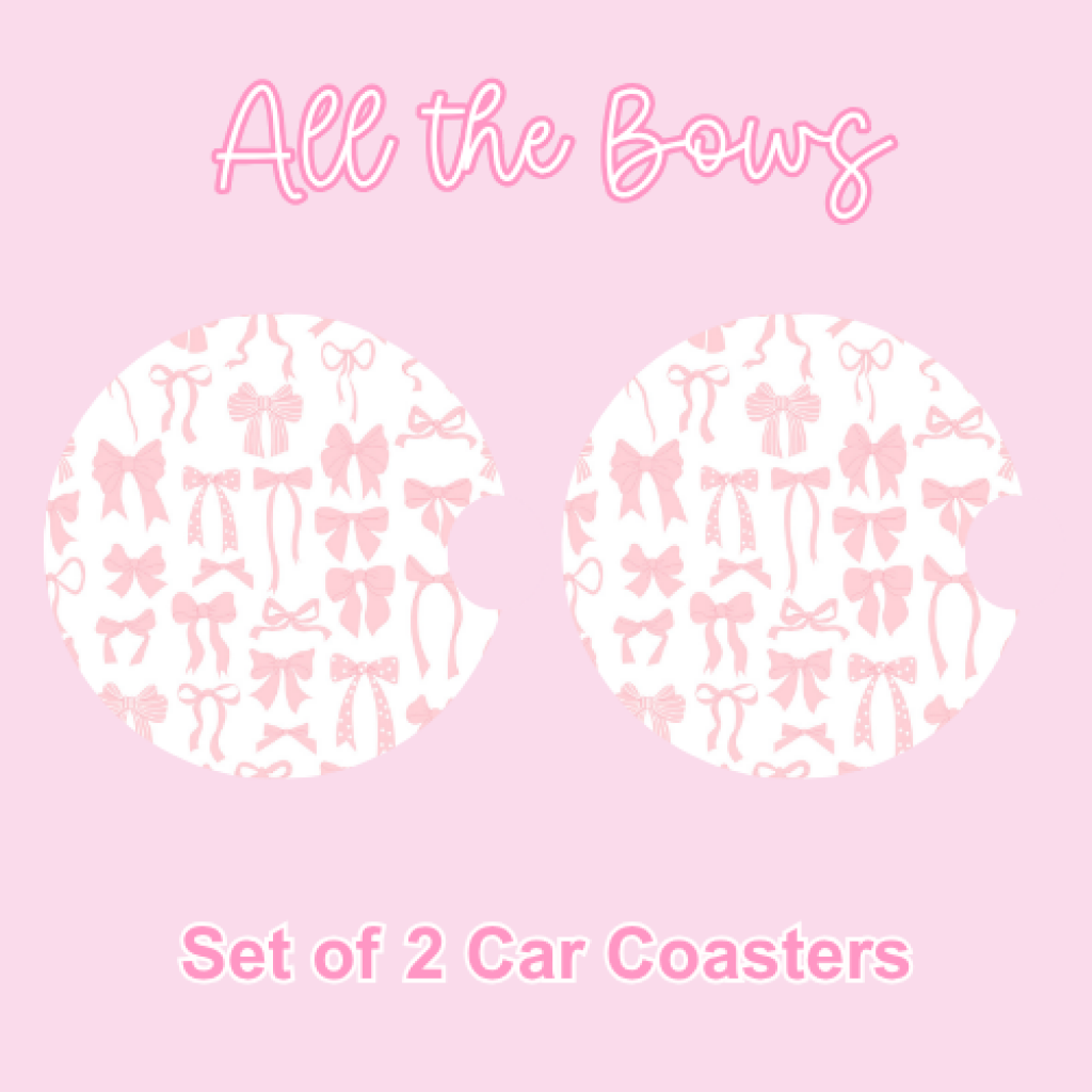 Car Coasters (2pcs) All the Bows