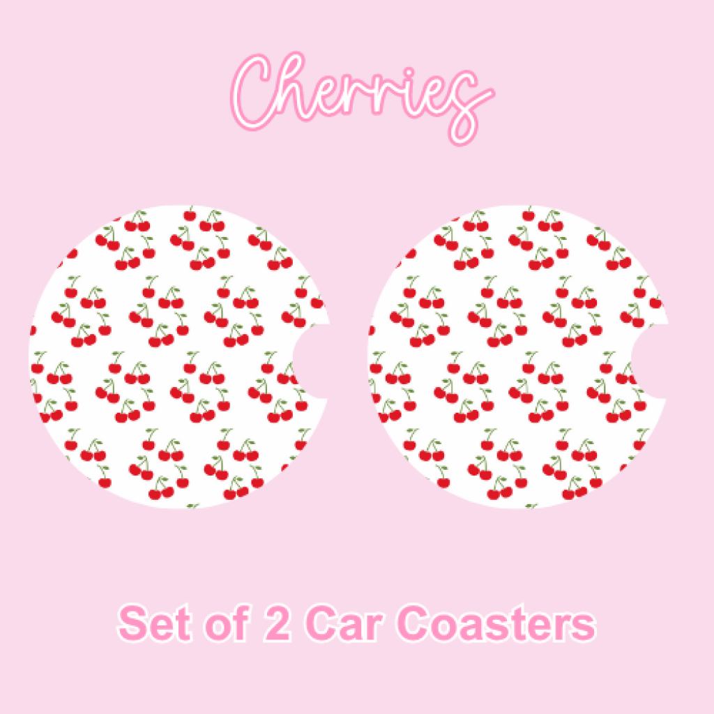 Car Coasters (2pcs) Cherries