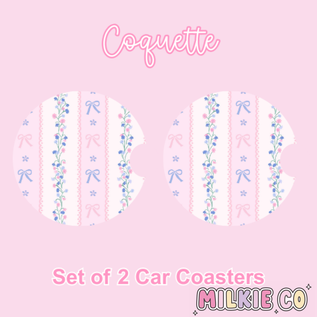 Car Coasters (2pcs) Coquette *NEW*