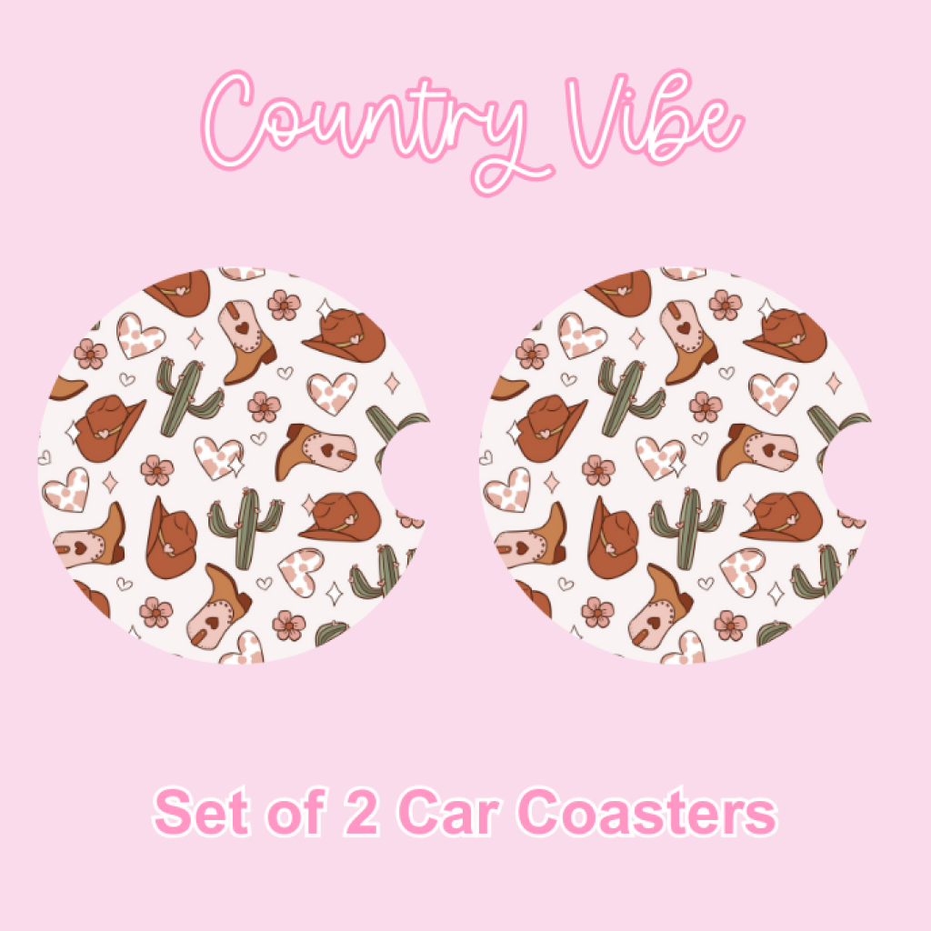 Car Coasters (2pcs) Country Vibe