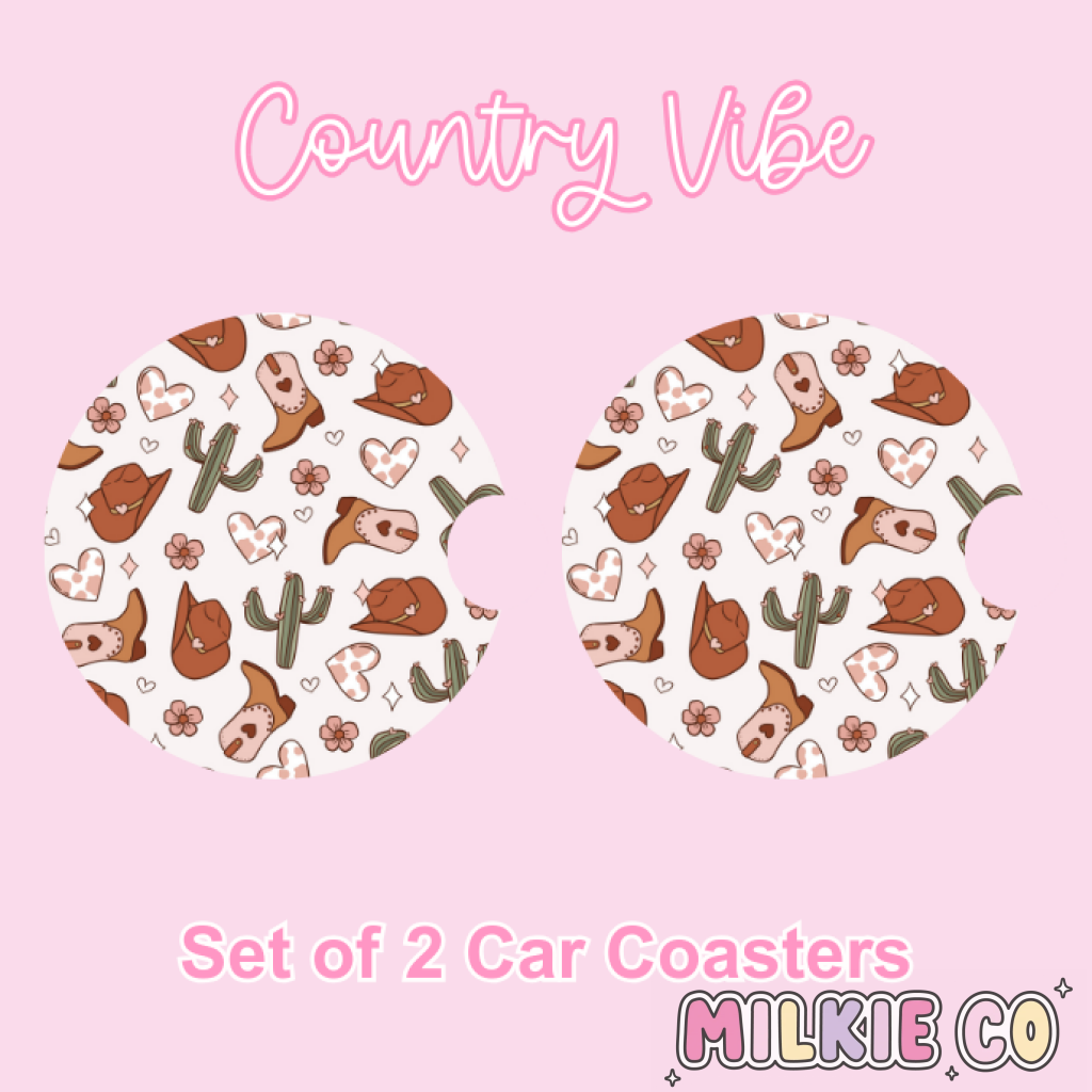 Car Coasters (2pcs) Country Vibe