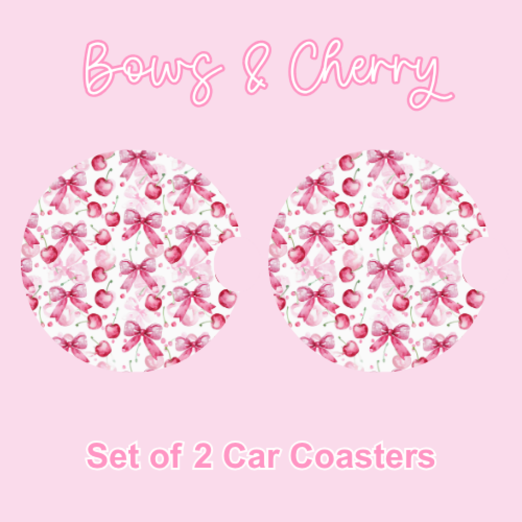 Car Coasters (2pcs) Daisies &amp; Cherrie