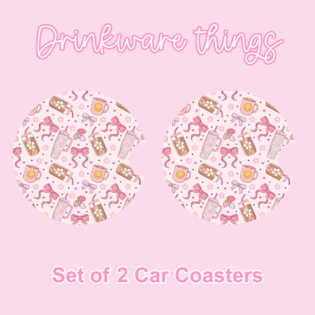 Car Coasters (2pcs) Drinkware Things