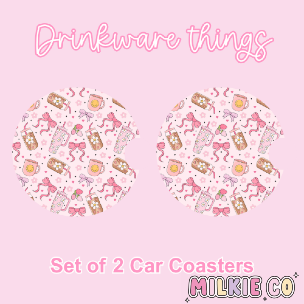 Car Coasters (2pcs) Drinkware Things