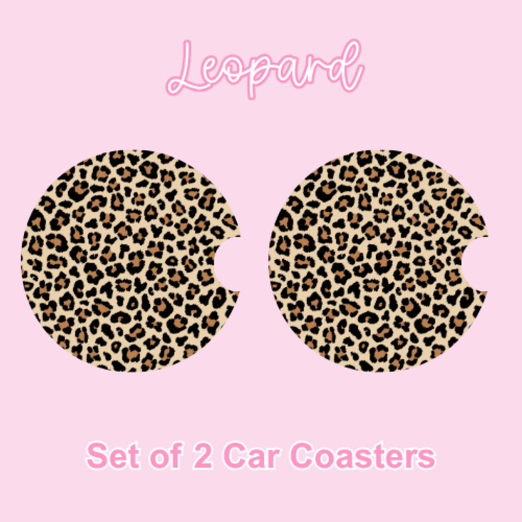 Car Coasters (2pcs) Leopard