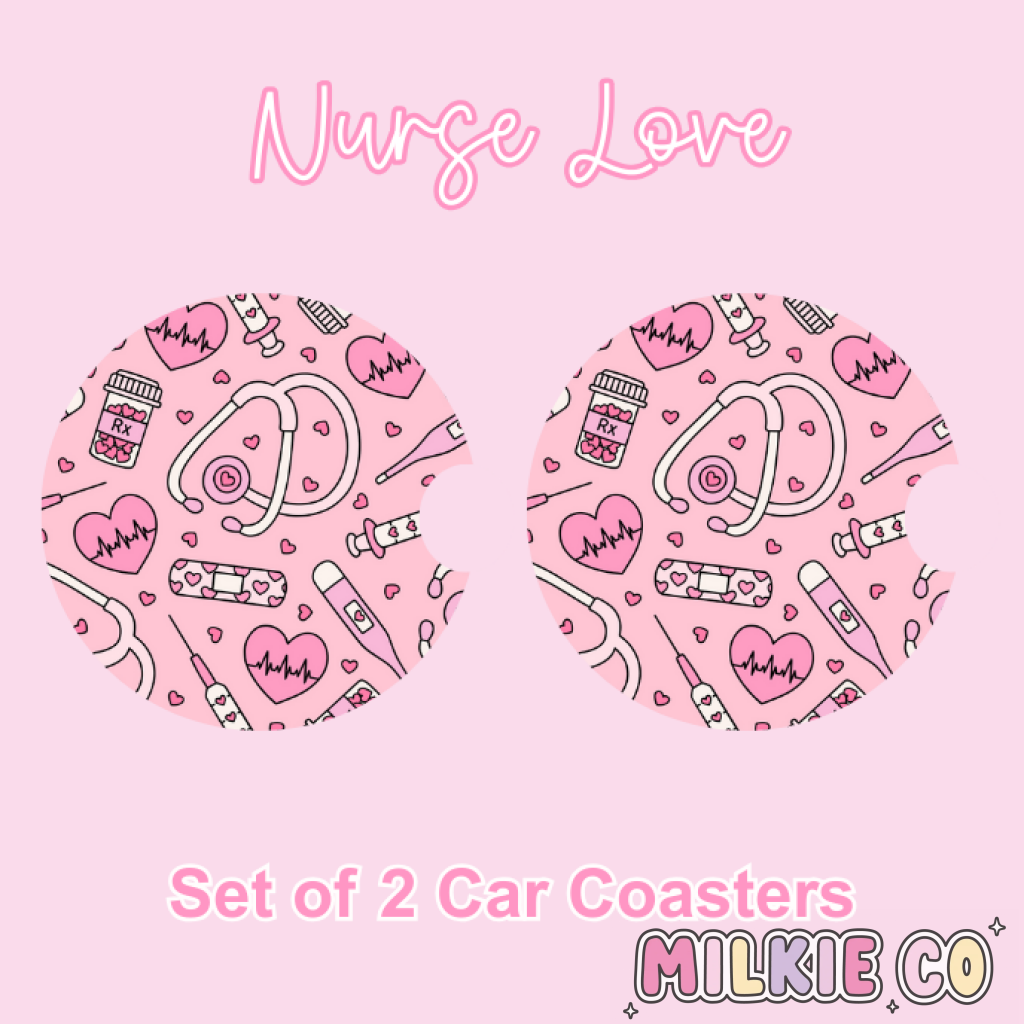 Car Coasters (2pcs) Nurse Love