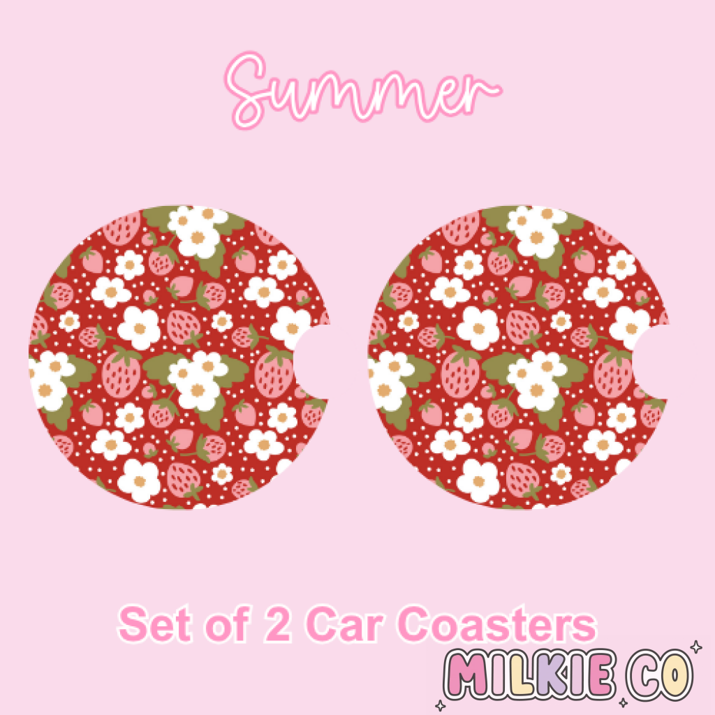 Car Coasters (2pcs) Summer