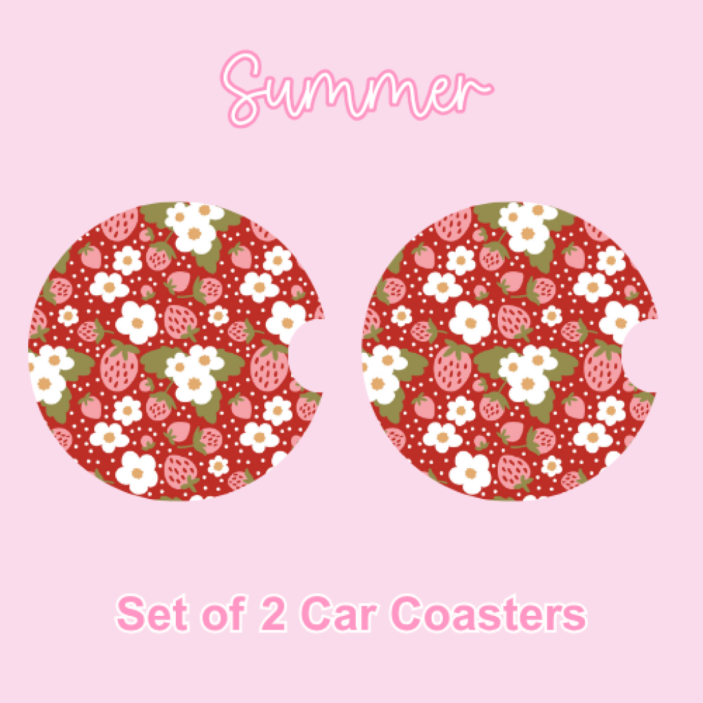 Car Coasters (2pcs) Summer