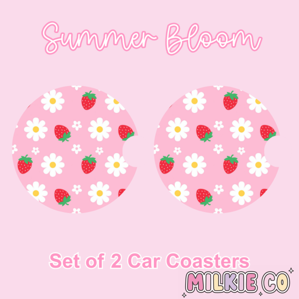 Car Coasters (2pcs) Summer Bloom