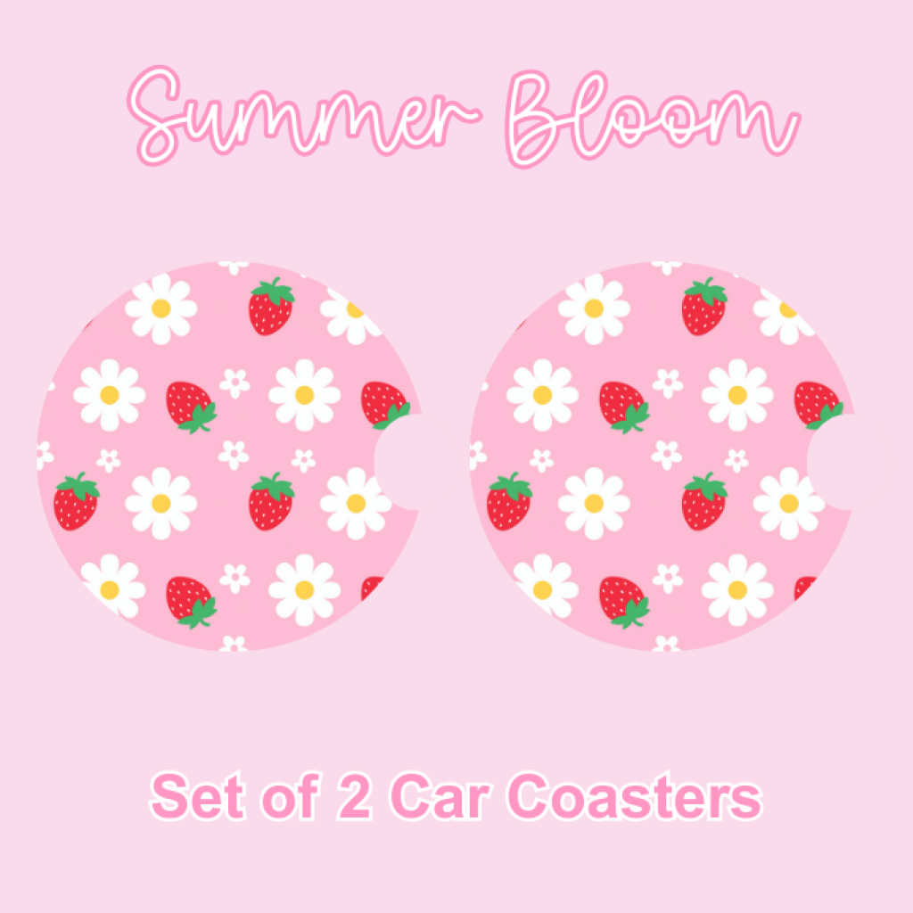 Car Coasters (2pcs) Summer Bloom