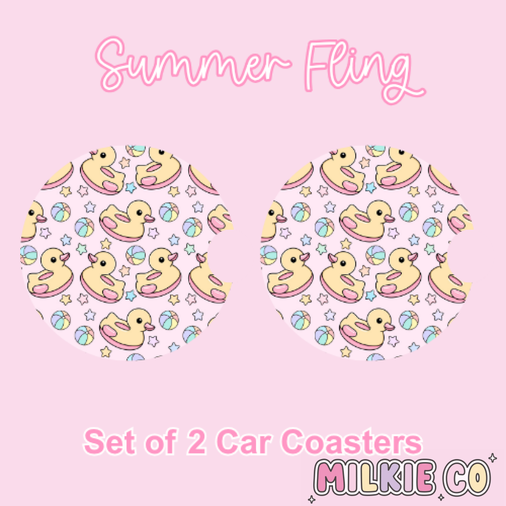 Car Coasters (2pcs) Summer Fling