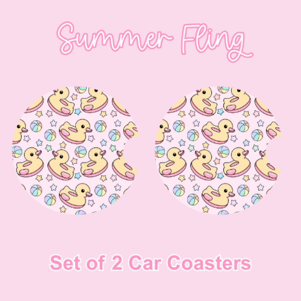 Car Coasters (2pcs) Summer Fling