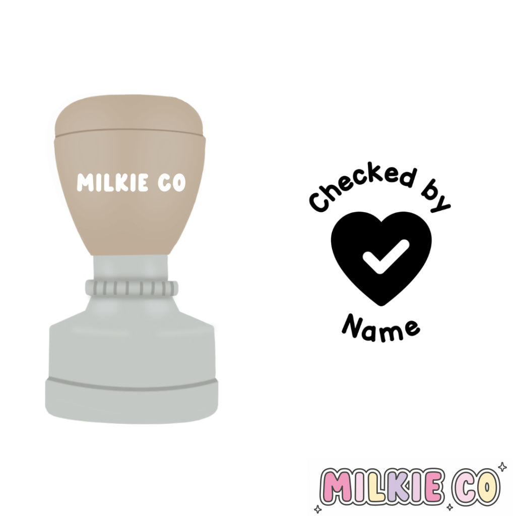 ’Checked By Name’ Heart Stamp