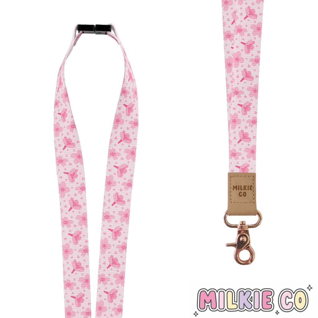 Cherry Blossom Fabric Lanyard All Products
