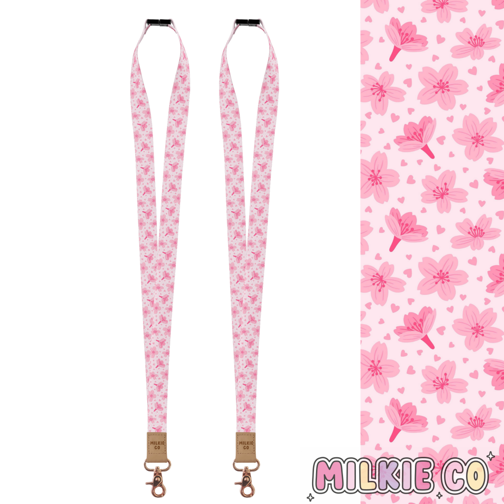 Cherry Blossom Fabric Lanyard All Products